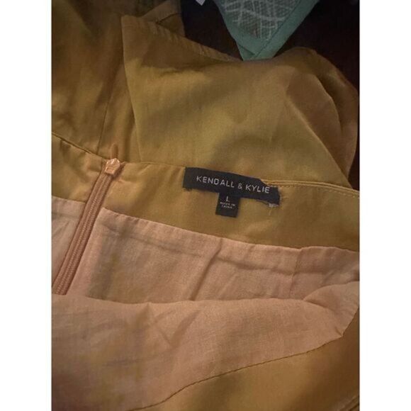Kendall‎ + Kylie Hello Silk Marigold Mini Skirt Size Large - Picture 4 of 5
